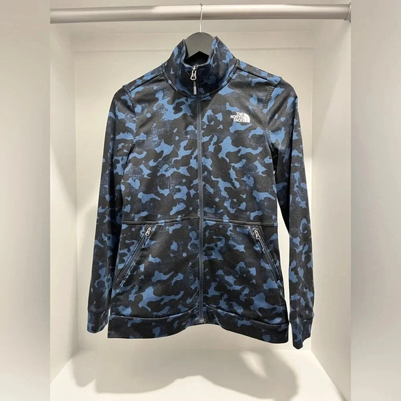 The North Face - Blue Camo full zip Jacket size small - Picture 1 of 8